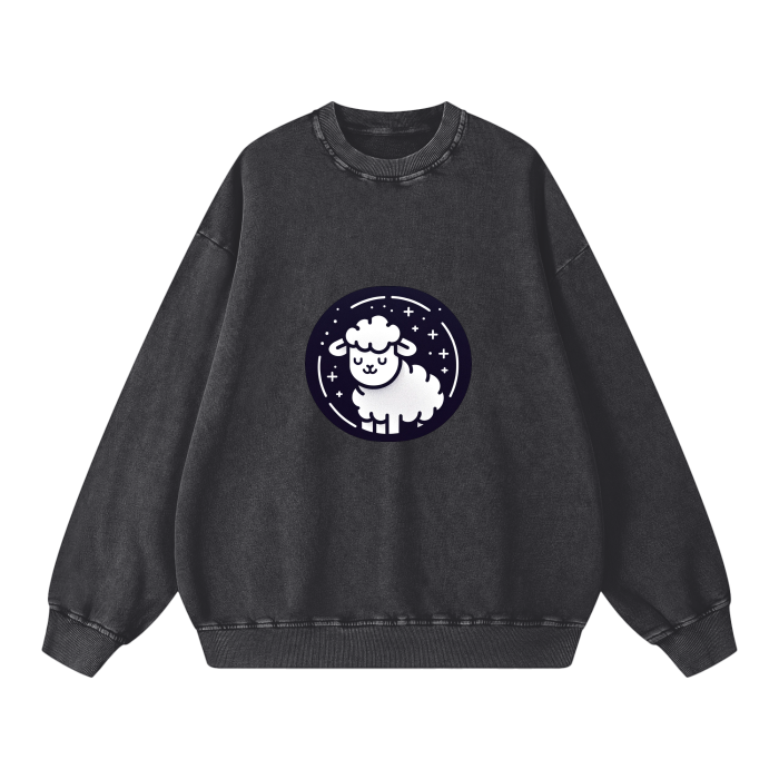 Acid Wash Oversize Sweatshirt - 360 GSM