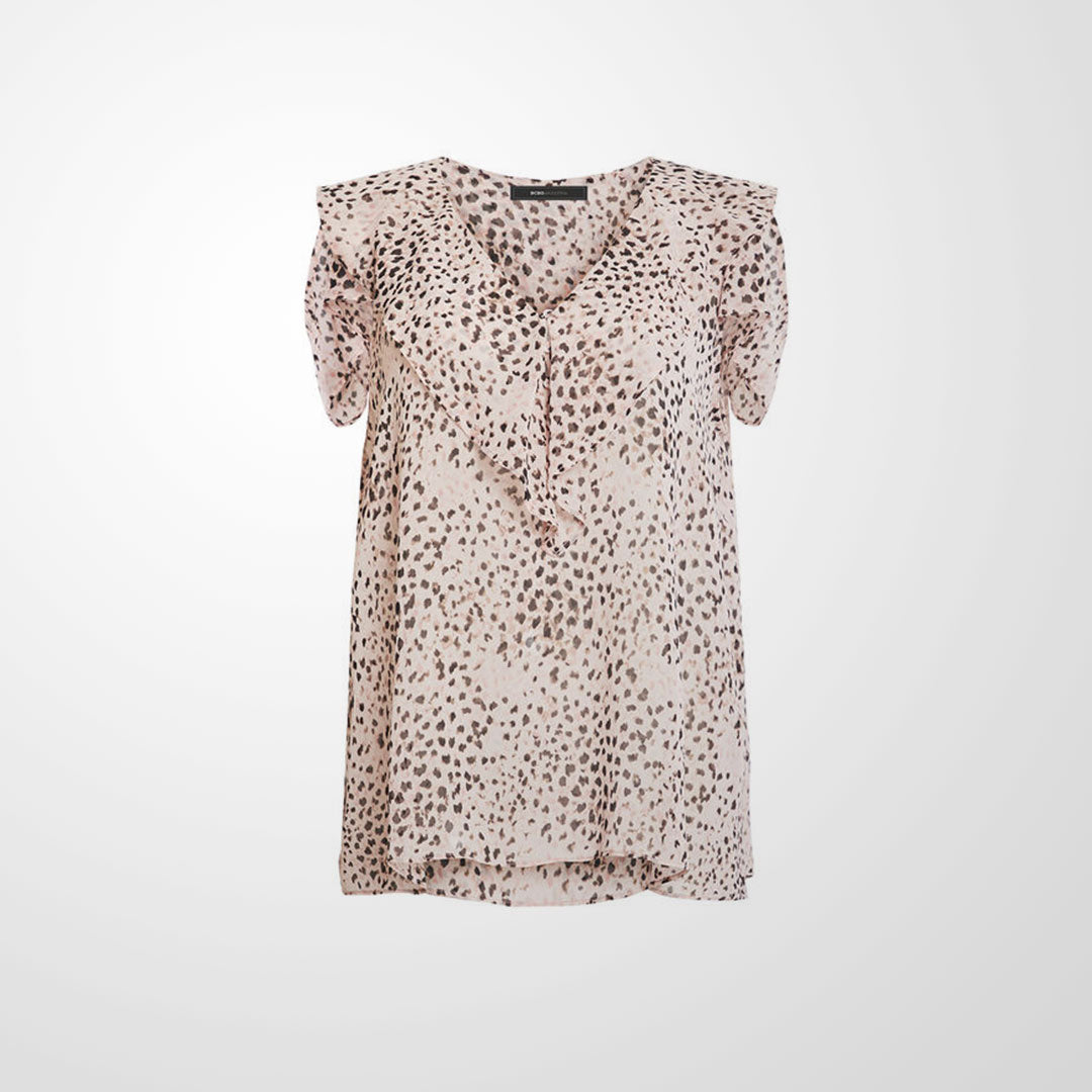 Cold Shoulder Ruffle Blouse