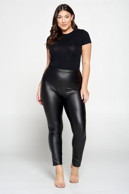 Plus Faux Leather Leggings