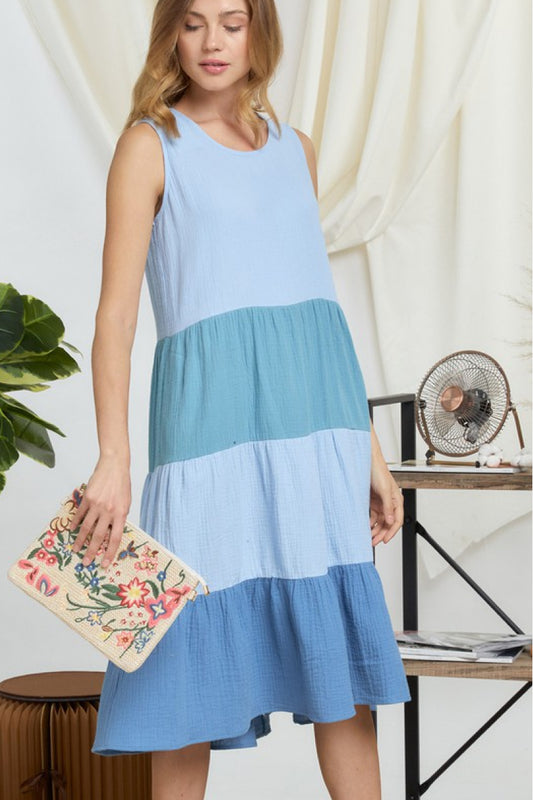 Color Block Tier Dress