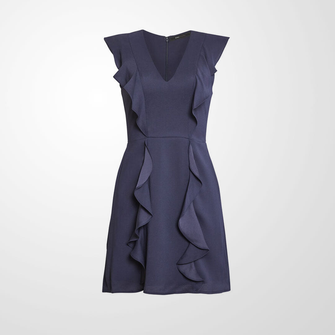 BCBG Woven Ruffle Dress 