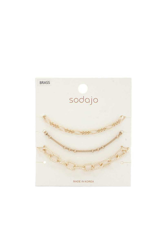 Sodajo Figaro Link Bracelet Set