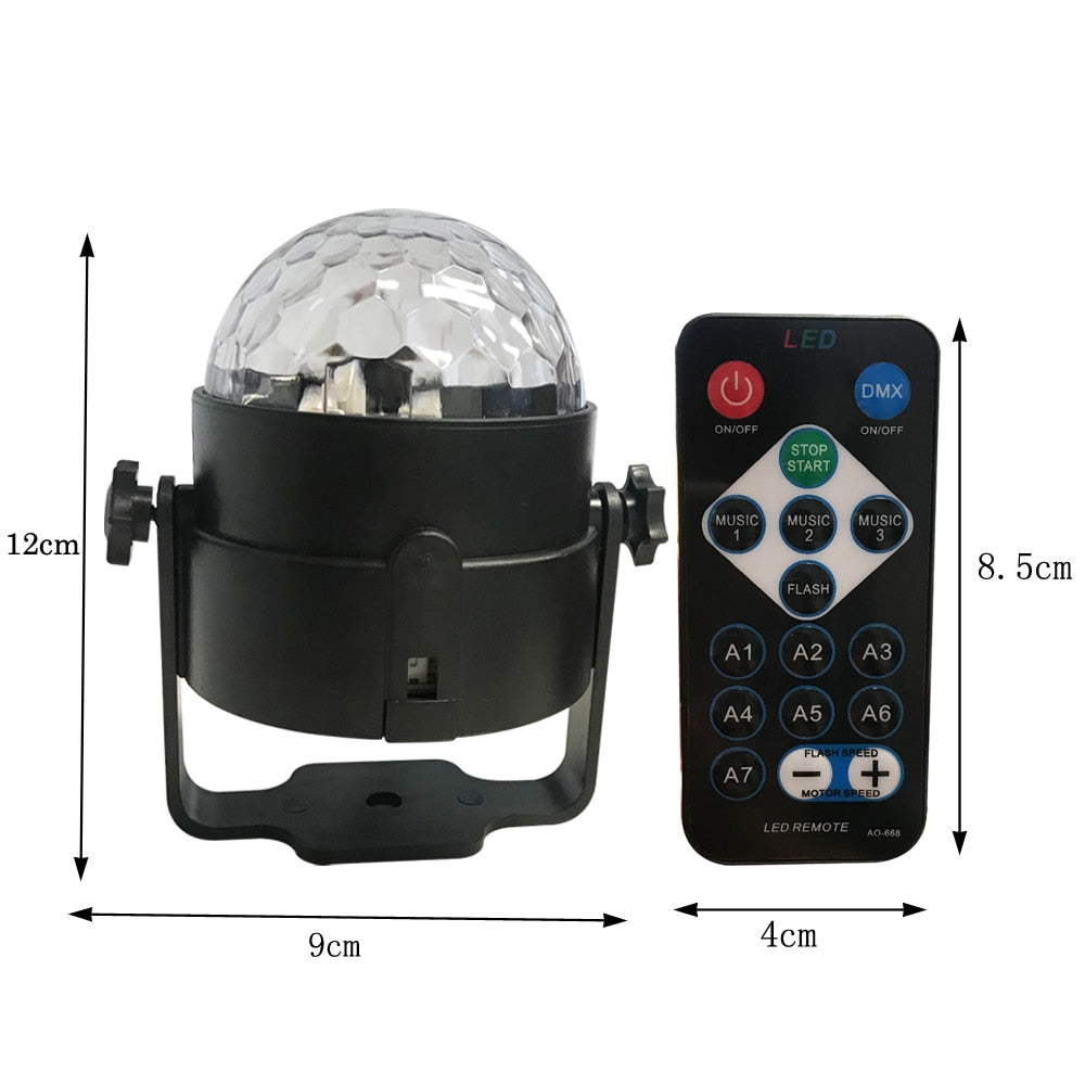 Led Disco Light Stage Lights DJ Disco Ball Sound Activated Laser Projector Effect Lamp Light Music Christmas Party