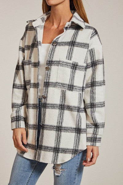 Button Down Flannel Jacket