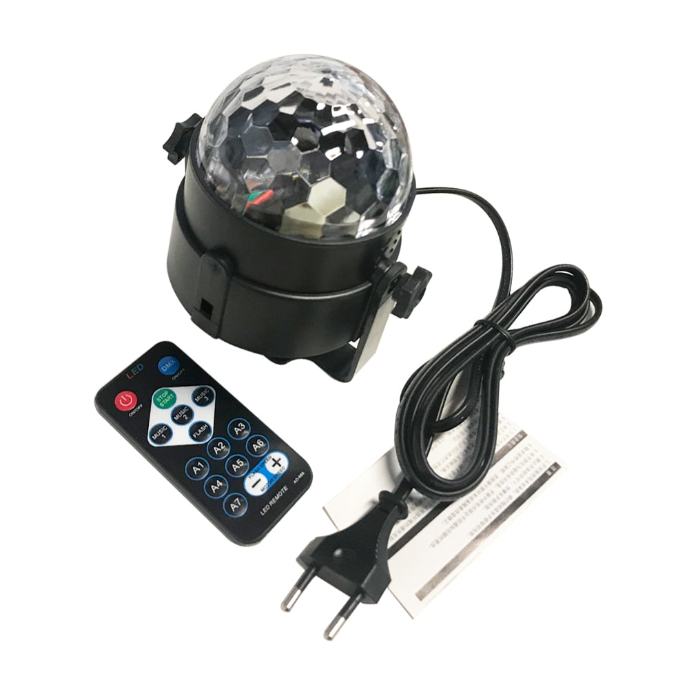 Led Disco Light Stage Lights DJ Disco Ball Sound Activated Laser Projector Effect Lamp Light Music Christmas Party